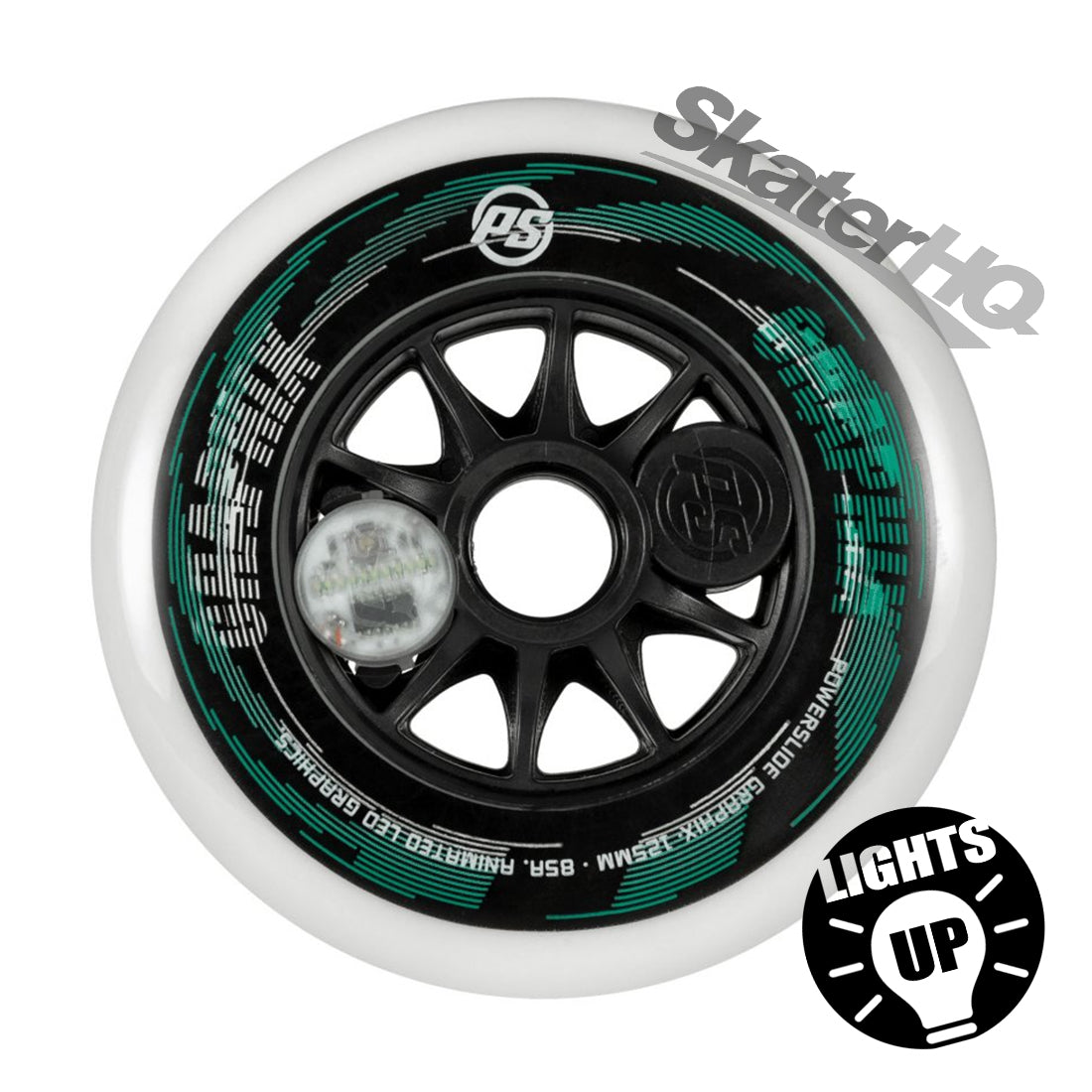 Powerslide Graphix LED 125mm Left - Single Inline Rec Wheels