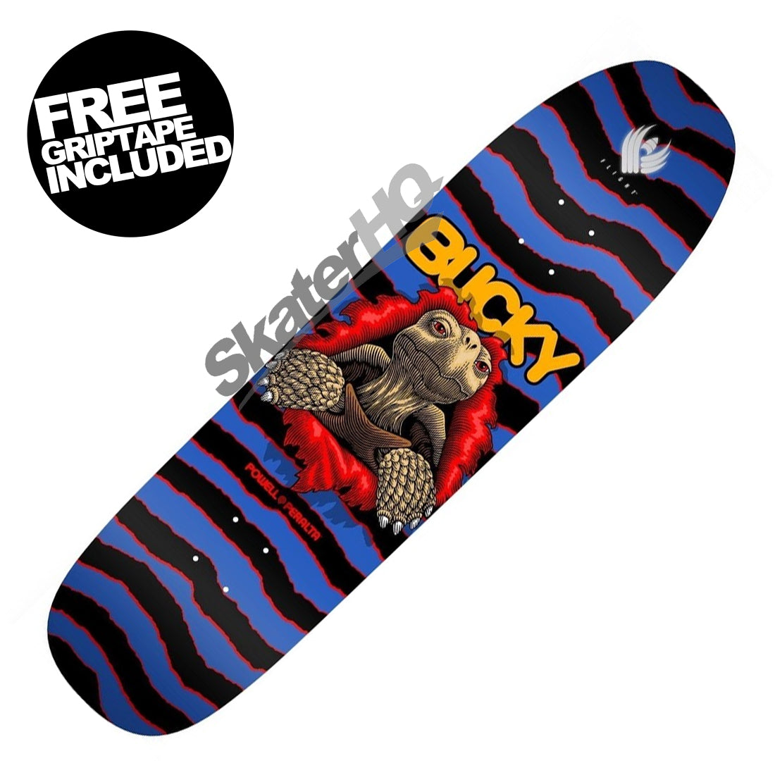 Powell Peralta Flight Lasek 8.62 Tortoise Deck - Black/Blue Skateboard Decks Old School