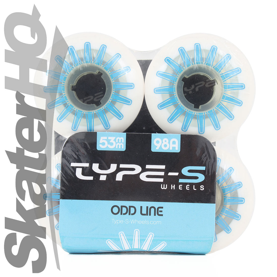 Type-S Oddline 53mm 98a 4pk - White/Blue Skateboard Wheels