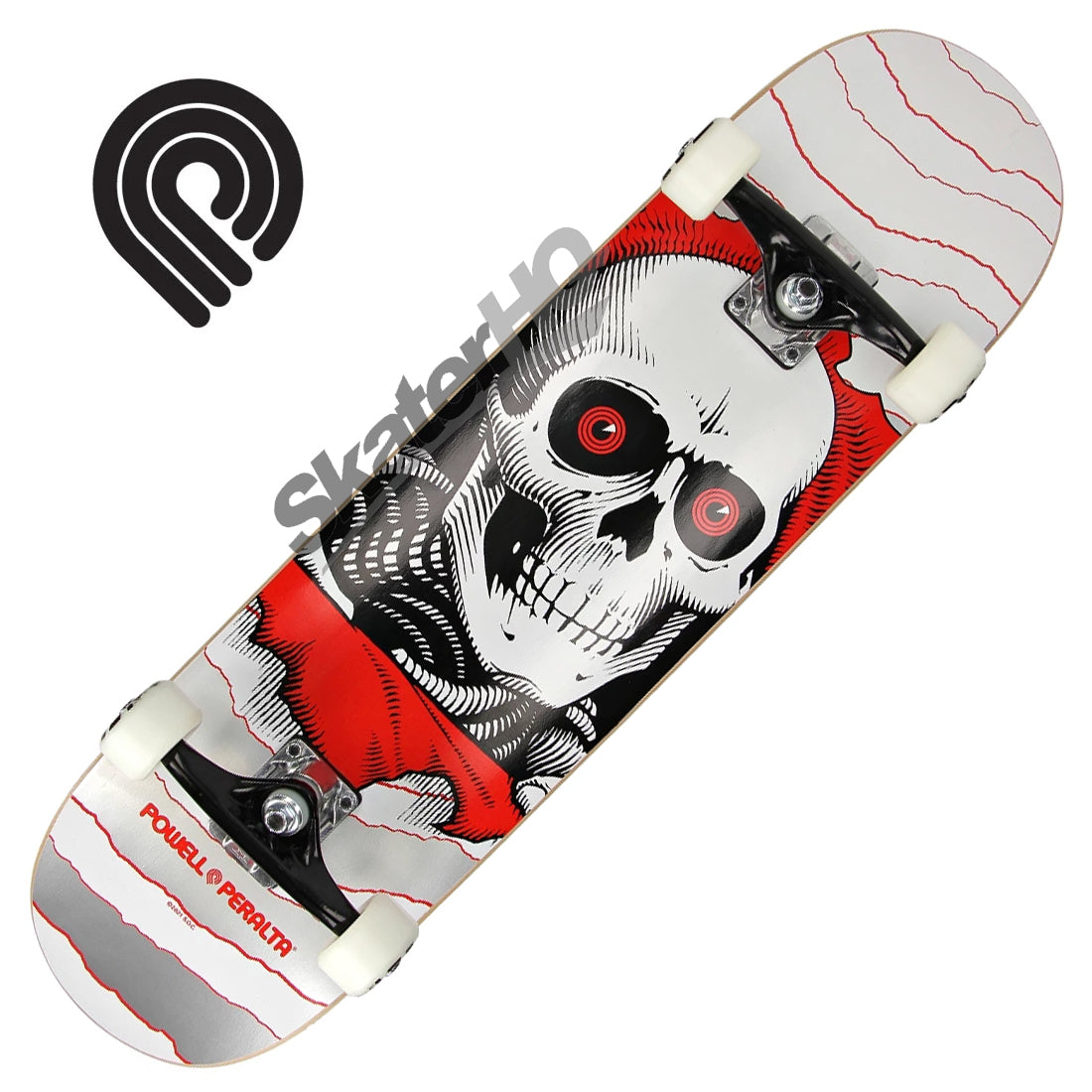 Powell Peralta Ripper One-Off 8.0 S Complete - Silver Skateboard Completes Modern Street