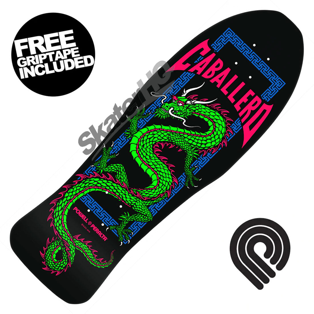 Powell Peralta Cab Chinese Dragon 10.0 Deck - Blacklight Skateboard Decks Old School