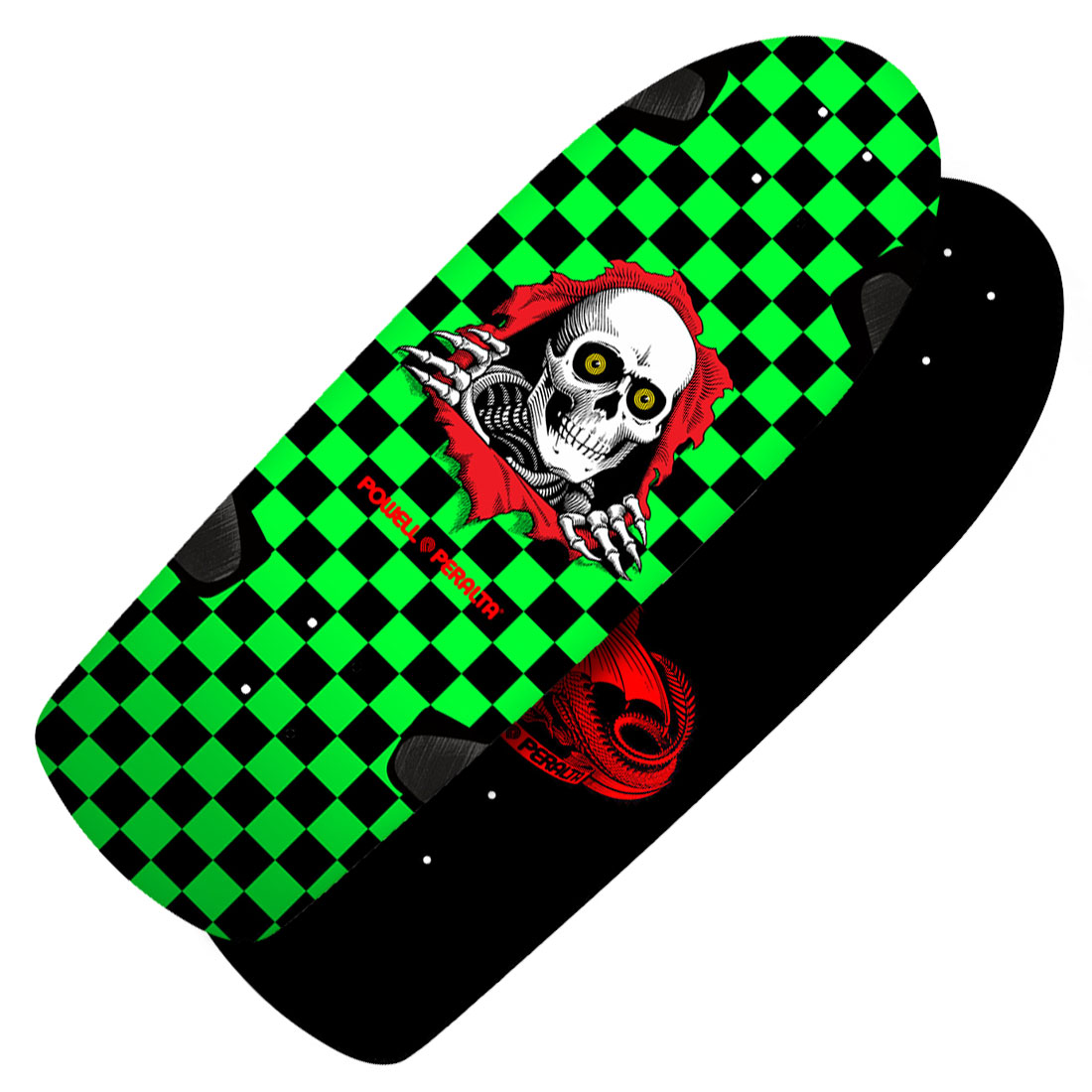 Powell Peralta OG Ripper 10.0 Deck - Green Checkered Skateboard Decks Old School